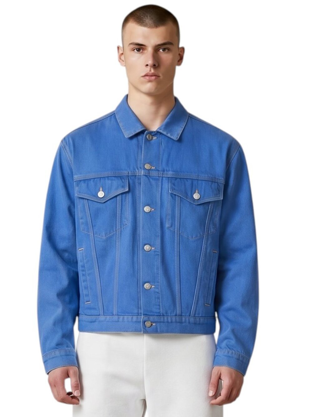 Vintage Wrangler Hero Denim Trucker Jacket Men's Size XL Blue NWT